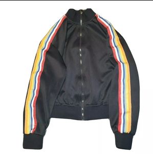 Girls Navy Blue Jacket Colored Sleeves size S